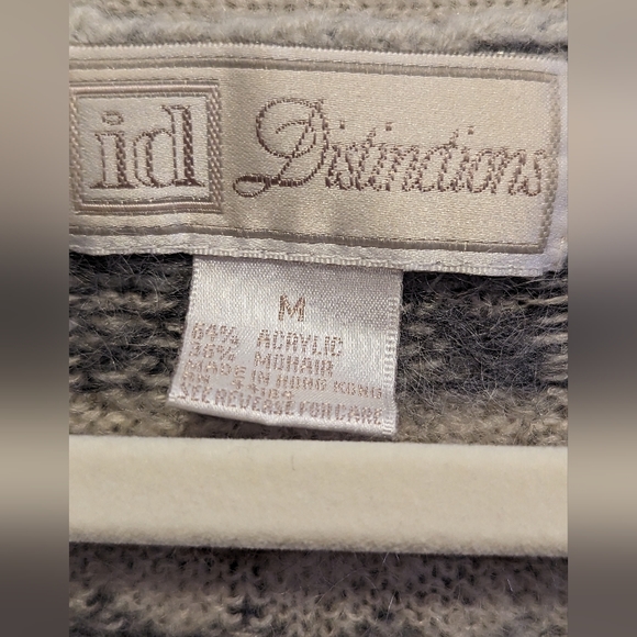 Vintage 90s Mohair Fair Isle Cardigan Sweater suze MEDIUM - Picture 6 of 6